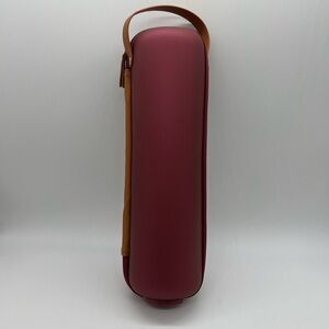 Rabbit Insulated Wine Trek Bottle Cooler Carrier in Maroon with Tan Handle